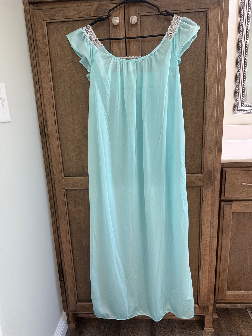 Vintage Long Nightgown, Sleep Dress Dollette, Coquette Cottagecore Granny Gown - Picture 10 of 11